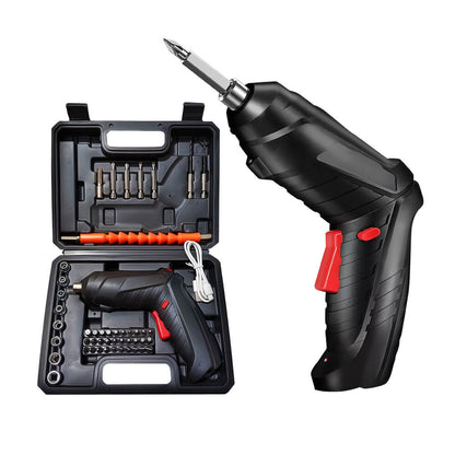 Electric Screwdriver Portable Set with LED Light Dual Position Handle 47PCS