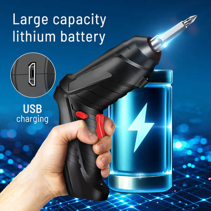 Electric Screwdriver Portable Set with LED Light Dual Position Handle 47PCS