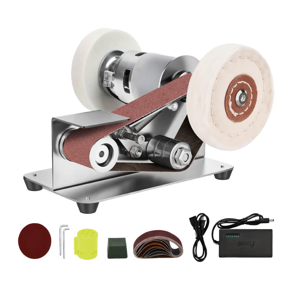 Mini Belt Sander 7 Adjustable Speed Electric Knife Sharpener 15 Degree Belt Grinder