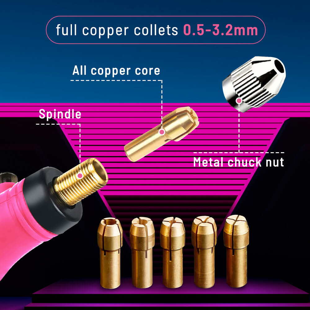 Mini Drill Electric Carving Pen 5 Variable Speed Rotary Tools Kit Engraver