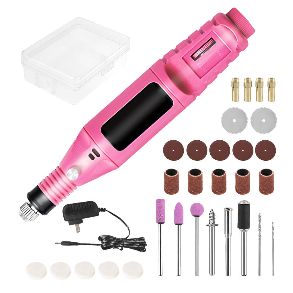 Mini Drill Electric Carving Pen 5 Variable Speed Rotary Tools Kit Engraver